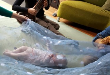 Baby relaxing with raga kafi, Delft, Netherland.